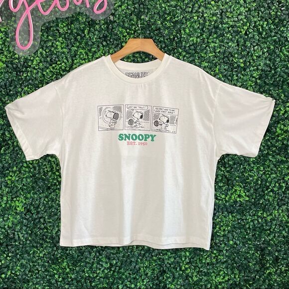 Snoopy Comic Oversized T-shirt Sz XS - Picture 1 of 6